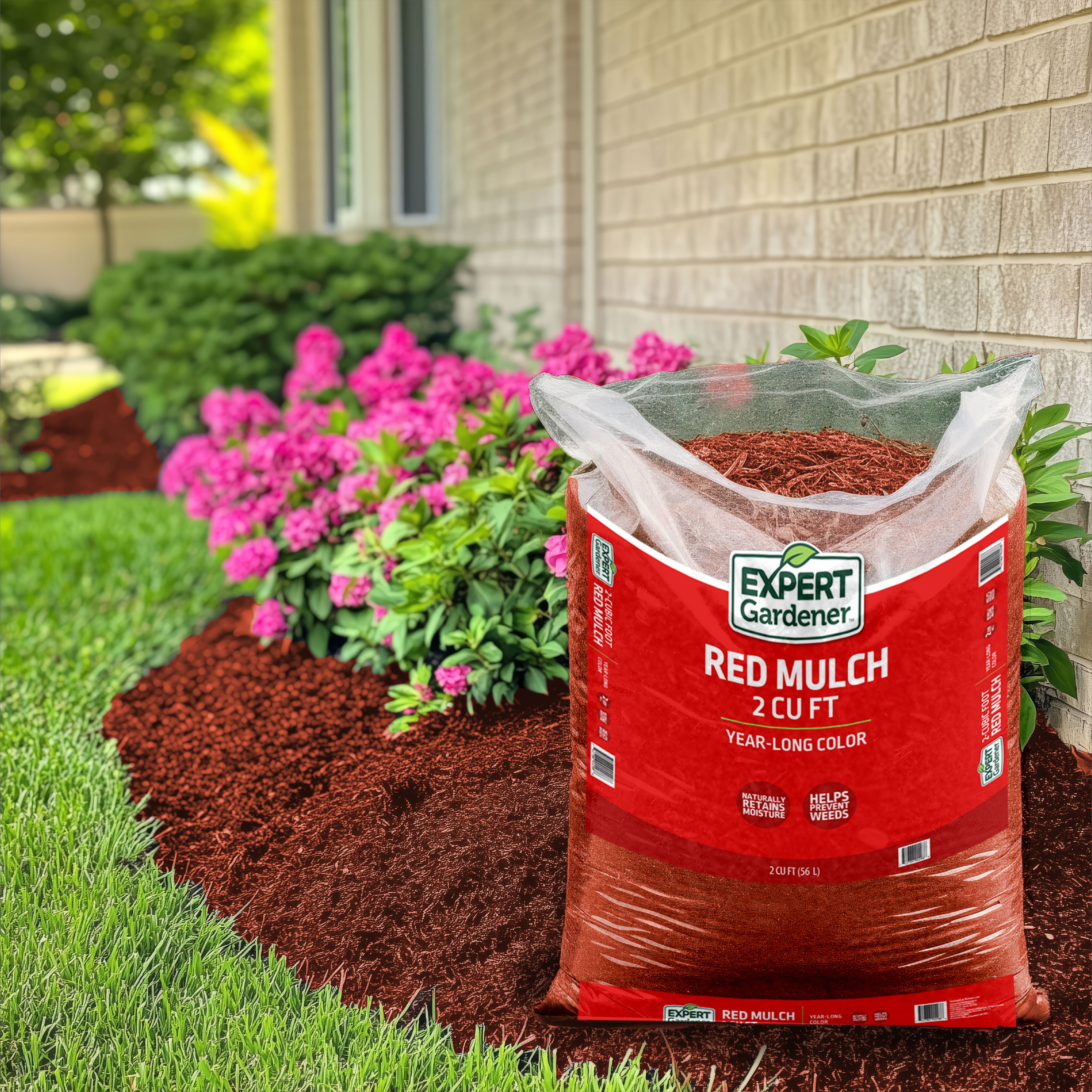 Expert Gardener Brown Mulch, 2 cu. ft. – Year Long Color