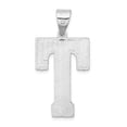 thumbnail image 3 of Auriga Fine Jewelry 925 Sterling Silver Rhodium-plated Letter T Initial Pendant for Women (L-35 mm, W-15 to 17 mm), 3 of 6