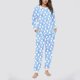 thumbnail image 1 of Conjunto de top y pantalones de poliéster con bolsillos largos y estampado de cuello redondo informal para mujer, 1 of 6