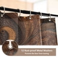 thumbnail image 4 of Shower Curtain and Rug Sets 4pcs Bathroom Sets Includes 12 Free Hooks 66" x 72" Vintage Leather Scrolls, 4 of 8