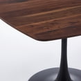 thumbnail image 3 of Miniyam 23.6" Square Dining Table, Small Wood Breakfast Table for Apartment, Kitchen or Studio, Modern Compact Dining Table for 2, Walnut, 3 of 7