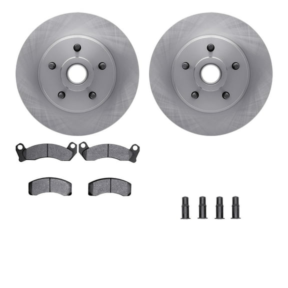 Dynamic Friction Company Front Brake Rotors with 5000 Advanced Brake Pads includes Hardware 6512-55014