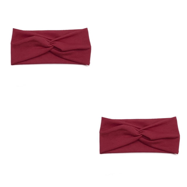 Diadema de ganchillo Minnieouse Estampado de leopardo Rojo oscuro 2Conjunto