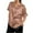 Coffee, variant on LOVZFMLL Women's Summer Tops Sleeve Silk Neck Satin Blouse Solid Color Elegant Loose Shirts