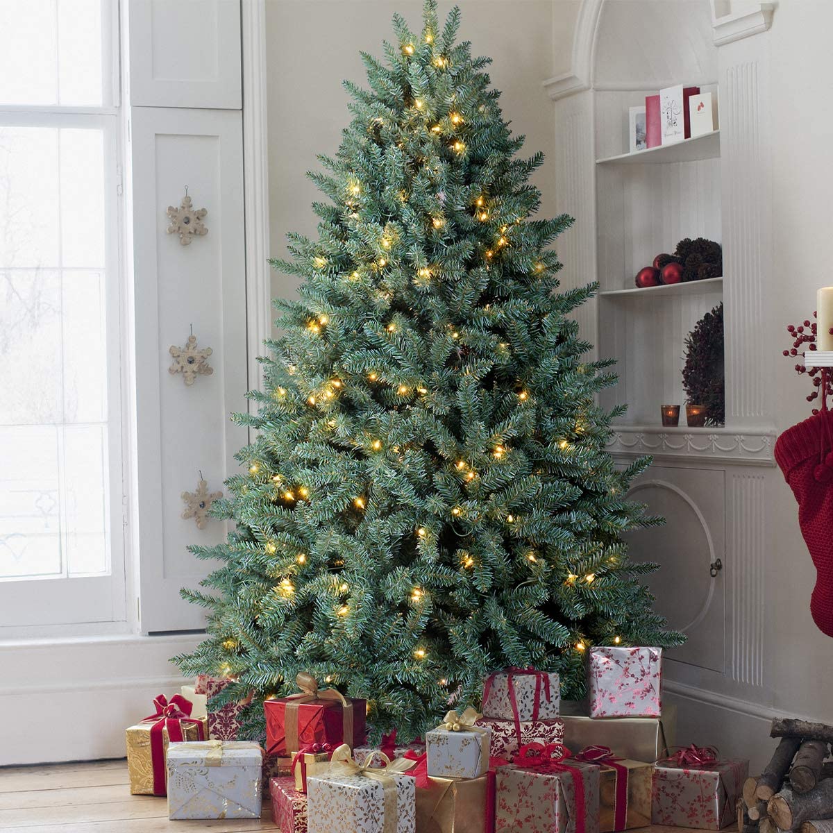 Buy OasisCraft Pre-lit Christmas Tree 6ft Blue Spruce Christmas Tree ...