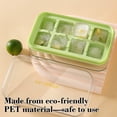 thumbnail image 5 of Partheme Ice Cube Tray with Lid and Bin - Ice Cube Trays for Freezer, Stackable Ice Bucket with Storage Container for Kitchen, RV, Cocktail, Coffee , Green, 5 of 6