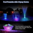 thumbnail image 4 of Floating Pool Fountain with Underwater Light Show,Pool Water Fountains Pool Fountains with Anchor,2 Spray Modes Swimming Pool Fountain Pump,Pool Fountain for Inground Above Ground Pools-1PC, 4 of 6
