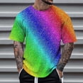thumbnail image 2 of Men'S Stage Performance T Shirt Men'S 3D Printed Sequin Pullover Short Sleeve T Shirt, 2 of 4