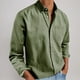 thumbnail image 1 of Ceisia Men's Solid Color Long Sleeve Casual Shirt with Chest Pocket for Daily Wear Army Green XXXL Gifts, 1 of 6
