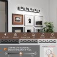 thumbnail image 5 of TICOZE Modern 5-Light Black Bathroom Vanity Light Fixture - Up Down LED Wall Sconce, 6000K Dimmable, Hardwired Mount, Frosted Acrylic Shade, Corrosion Resistant Aluminum/Iron for Over Mirror, 5 of 9