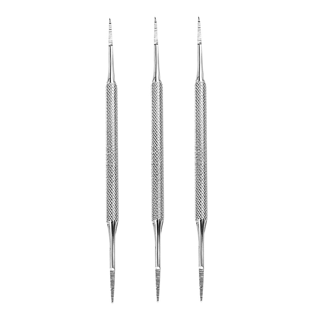 3pcs Double Ended Pedicure Blacks File Satin Ingrown Toe Nail Lifter