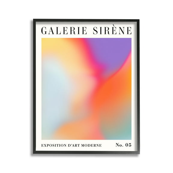 Stupell Industries Vivid Light Flare Pattern Abstract Painting Black Framed Art Print Wall Art, 11 x 14