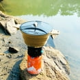 thumbnail image 6 of Yucurem Foldable Portable Camping Cooker Pot Silicone Outdoor Kettle Cookware Camping Kitchen Utensils (Khaki), 6 of 8