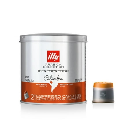 Tea And Coffee Tins illy Arabica Selections iperEspresso Capsules Colombia Espresso Coffee, 21 Ct, Single Tin ()