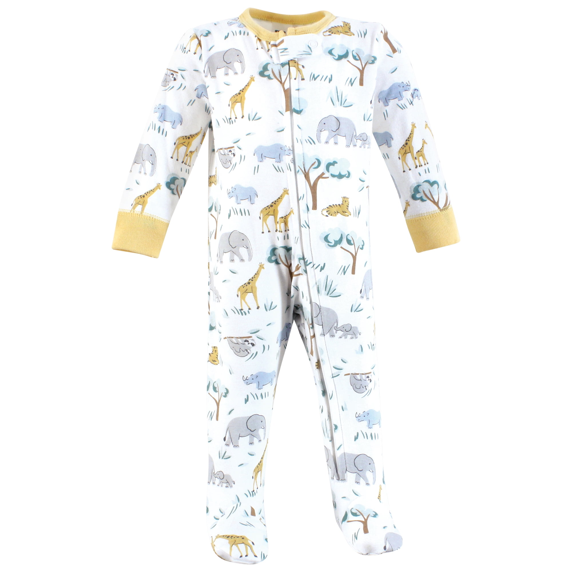 Hudson Baby Cotton Sleep and Play, Safari Friends, 6-9 Months