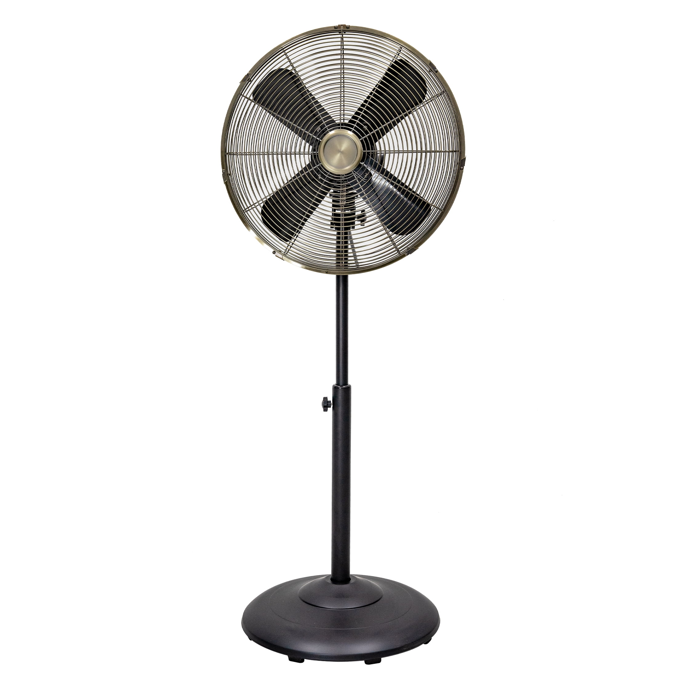 (2 pack) Better Homes & Gardens New 3 Speed 16 inch Vintage Metal Stand Fan in Black
