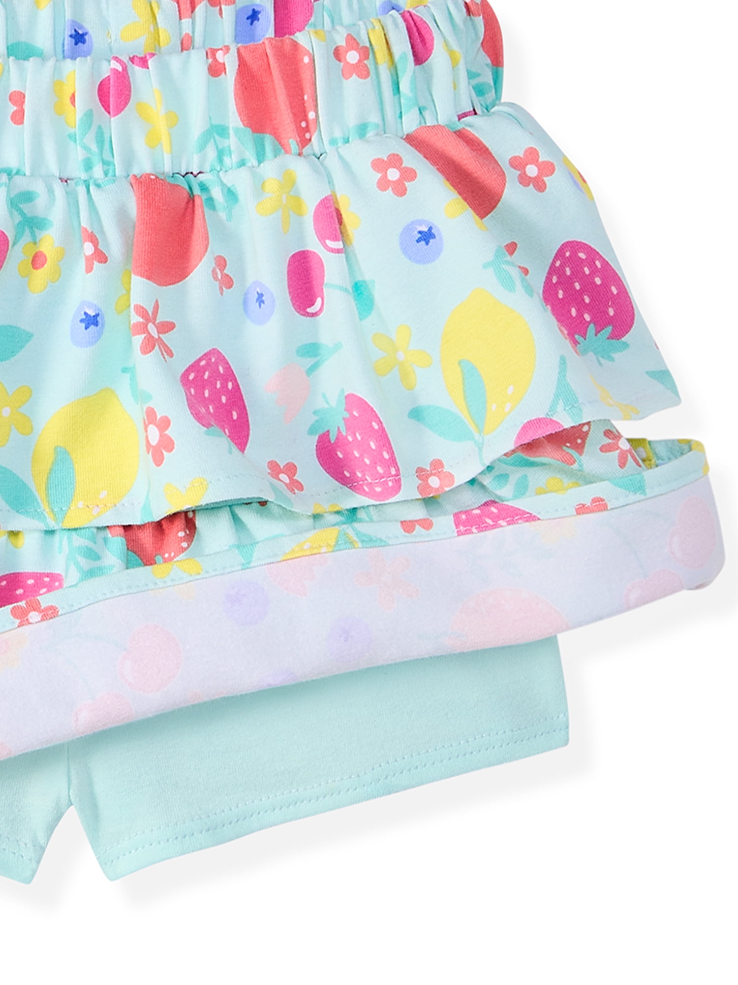 Garanimals Newborn, Baby & Toddler Girl Cotton 3-Piece Set, Tank, Tee & Scooter Skirt, Sizes 0-6T
