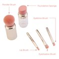 thumbnail image 2 of Juego de brochas de maquillaje retráctiles 5 en 1, brocha para base, brocha para cejas, brocha para labios, brocha para sombra de ojos, pintura suelta, brocha de maquillaje multifuncional para viajes, 2 of 8