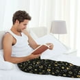 thumbnail image 5 of Logiee Gold Dog Paw Print Pajama Pants for Men,Men’s Pajama Bottoms,Mens PJ Pants with Pockets & Button Fly-Medium, 5 of 6