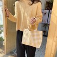 thumbnail image 2 of Bolsa de tela para compras, grande a cuadros para Picnic, viaje, moda, para mujer Tmvgtek Para Estrenar, 2 of 8