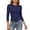Dark Blue, variant on MEZZALL Women T-Shirts 3/4 Sleeve Tee Basic Slim Fit T Shirt Casual Crew Neck Pullover Tops Boho Solid Color Streetwear