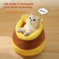 thumbnail image 4 of Cat Bed House Pet Supplies Seasons Universalize Plush Mat Cats Cushion Basket Honey Jar Shape Pets Product for Small Cat, 4 of 7
