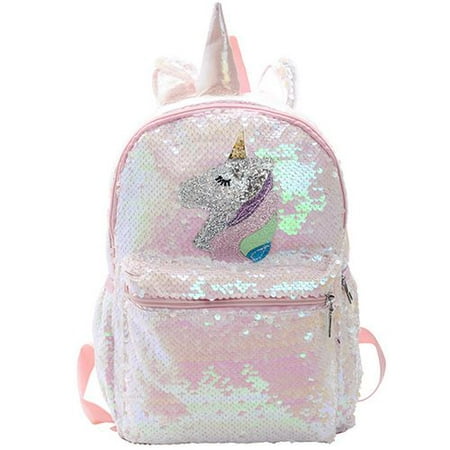 Fany 1 Pcs Sequin Backpack for Girl Boys Sparkly Lightweight Unicorn ...