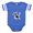 Royal Blue, variant on CafePress - FIN Retro Cat - Cute Infant Baby Football Bodysuit