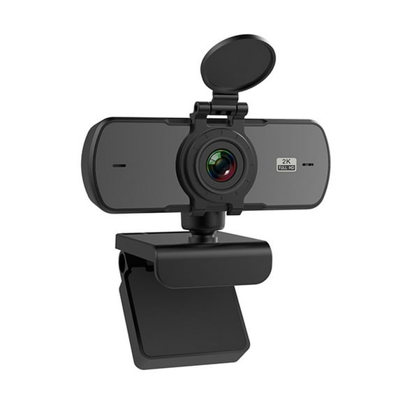 Caméra d'Ordinateur avec Microphone USB 2K HD Résolution 2560 x 1440P 30 Ips Vue à 360 Degrés Mise au Point Automatique Micro Stéréo Intégré