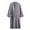 Gray, variant on Busydd Men's Robe Casual Solid Color Drawstring Bathrobes Fashion Pocket Cotton Robe Lightweight Knee Length Robes Nightgown