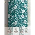 thumbnail image 3 of Green White Floral Sheer Curtains for Living Room Bedroom Farmhouse Retro Botanical Leaves Sheer Curtains 63 Inch Long 2 Panels Set Light Filtering Curtain Window Treatments Drapes for Dining Room, 3 of 6