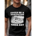 thumbnail image 3 of Camiseta de manga corta para hombre, estilo casual, con cuello redondo y diseño de vehículos motorizados., 3 of 8