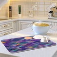 thumbnail image 6 of Yayeee Dish Drying Mat for Kitchen Counter 16"x18" Microfiber Absorbent Pad, Purple Waves Pattern, 6 of 7