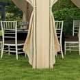 thumbnail image 3 of Barara King Gazebo, Outdoor Canopy Shelter,13' x 13' Pop Up Gazebo Hexagonal Canopy Shelter with 6 Zippered Mesh Netting, Beige, 3 of 11