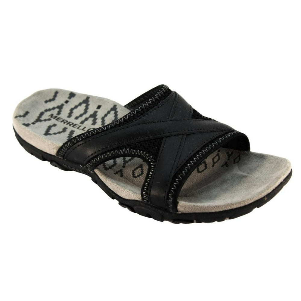 black slide sandals with pearls