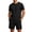 Black, variant on hotojiny Mens Short Sets Tracksuit 2 Piece Outfits Casual Summer Fashion Short Sleeve T Shirt and Textured Shorts for Workout(White,X-Large)