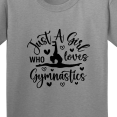 thumbnail image 4 of Inktastic Just a Girl Who Loves Gymnastics Youth T-Shirt, 4 of 5