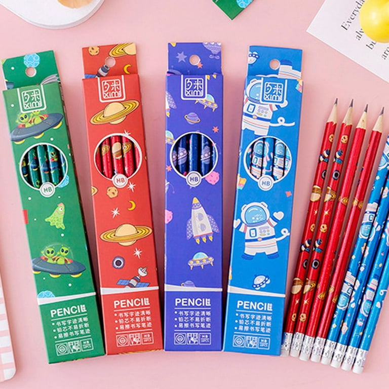 7pcs/set HB Pencils For Drawing Sketching, Children's Gifts School Supplies  With Eraser, Hexagonal Pencils For Elementary School Students
