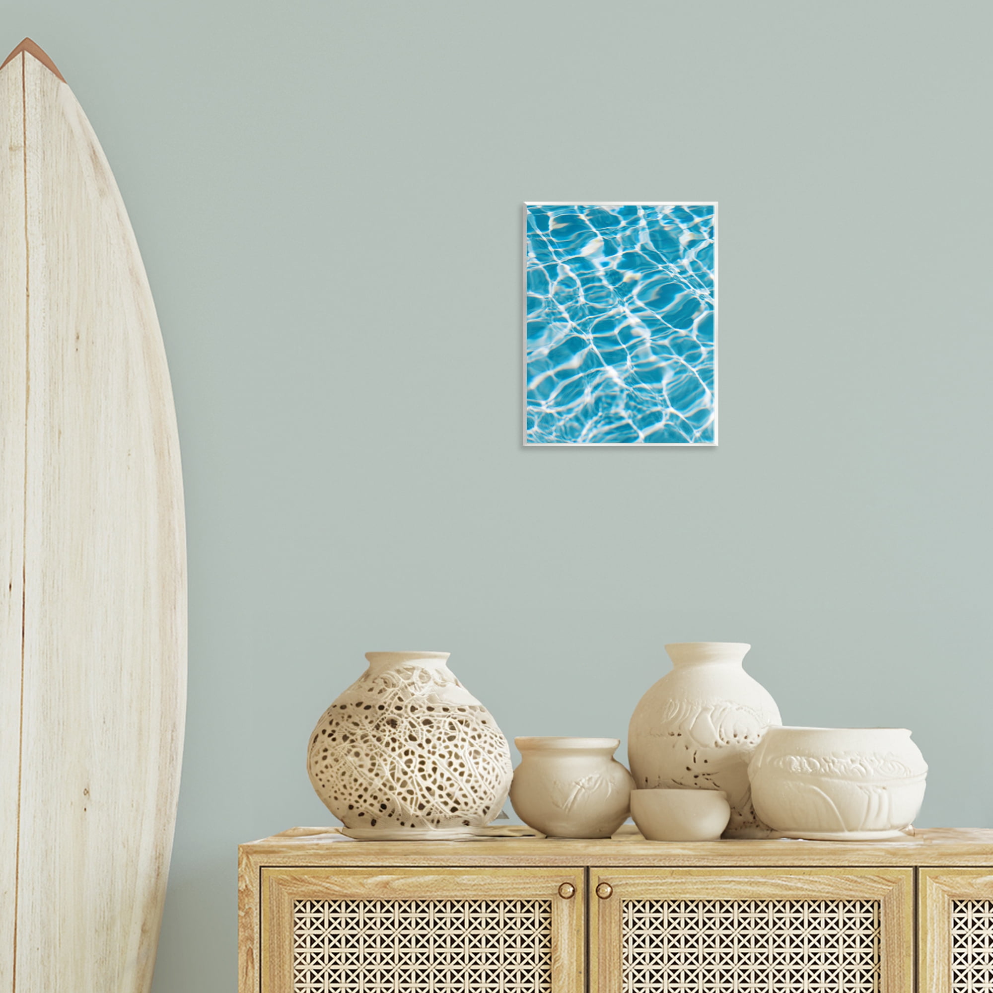 Stupell Industries Ocean Water Ripples Abstract Painting Unframed Art Print Wall Art, 11 x 14