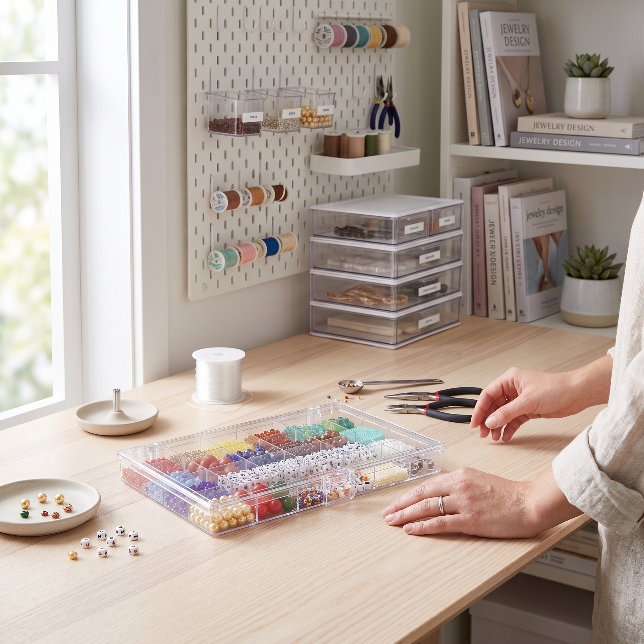Everything Mary 21 Compartment Plastic Bead Storage Box photo 6
