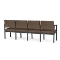thumbnail image 5 of Lenox Steel Reception Waiting Room 4 Seats Chair / Charcoal Steel / Brown, 5 of 5
