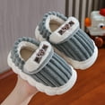 thumbnail image 5 of Gubotare Toddler Girl Slippers Kids Toddler Slippers Boys Girls Indoor House Shoes Non-Slip Slippers Socks Outdoor Warm Walking Shoes Size 1.5 (Grey,Big Kids 1.5), 5 of 5