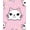 Pink, Pattern 4, variant on ODIKA 2x3 Machine Washable Non-Slip Area Rug, Playful Feline with Bow and Polka Dot Cheeks High Traffic Rug, Pink, 719171