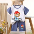 thumbnail image 2 of Boys Summer Outfits Printed Crewneck T Shirt and Shorts Vacation Beach Sets for Boys Size 6M-6Y, 2 of 2