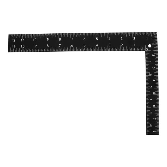 Règle de Charpentier, Règle d'Angle en Acier, Règle en Forme de L, Règle d'Angle Droit, Règle d'Angle Professionnelle pour Menuiserie, Outil de Mesure