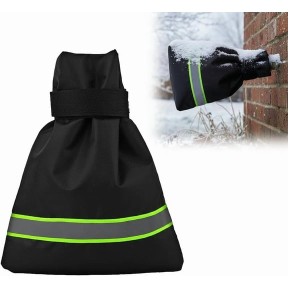 Outdoor Faucet Covers for Winter Freeze Protection, Upgraded Thicken Outside Garden Faucet Socks for Winter Waterproof Reusable Hose Bibs Insulated Spigot Cover (Green, 5.91*7.08IN)