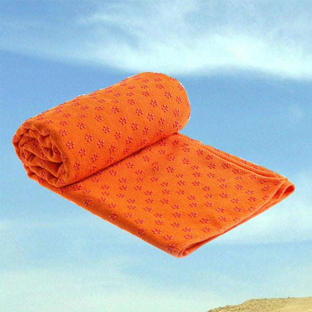 Prtable Non Yoga Mat Cover Towel Fitness Exercise Pilates Blanket for  Orange 