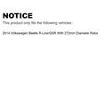 thumbnail image 2 of Transit Auto Rotors de Frein à Disque avant Arrière Enduits et Kit de Plaquettes Semi-Métalliques pour Voiture 2014 Volkswagen Beetle R-Line GSR avec Rotor de 272mm KGF-102283, 2 of 2