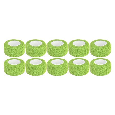 Tattoo Grip Tape Wrap Cover,10pcs Cohesive Tattoo Grip Cover Wrap Portable Tattoo Handle Elastic Bandage Tape Accessories for Tattoo Machine Grip Tube Accessories Sports Tape(green)