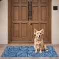 thumbnail image 4 of Blue Pioneer Flower and Paisley Pattern Door Rugs,Washable Non Slip Door Mats Indoor,Decorative Door Mats,Entry Mat Indoor for Entrance,Bedroom,Kitchen,Bathroom,16"x47", 4 of 6